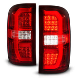 ANZO 14-18 GMC Sierra 1500 LED Taillights Red/Clear 311466