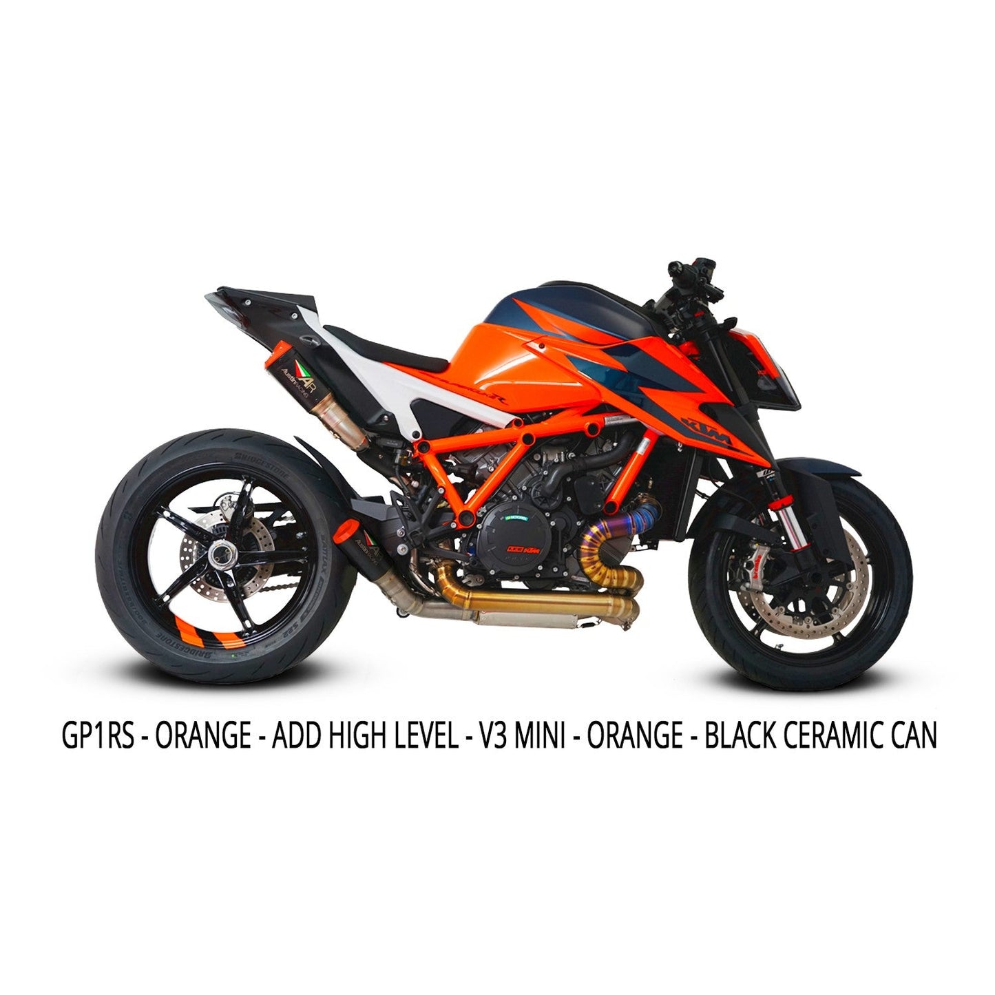 Silenciadores Austin Racing GP1RS Negro SISTEMA DE ESCAPE COMPLETO 2020 - 2023 KTM SUPERDUKE 1290 AR0006