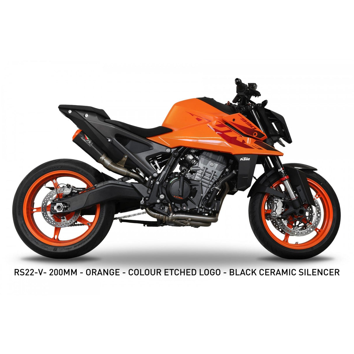 IN STOCK Austin Racing   RS22 140mm  UNDERSEAT BOX DELETE dB COMPLIANT & RACE EXHAUST SYSTEM 2023 - 2025 KTM DUKE 990/R AUR54