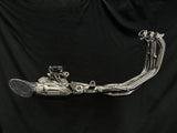 Vandemon Yamaha GEN4 2024 XSR900 and XSR900 GP Stealth Titanium Exhaust System YAMAXS9LMTIEXHWVA VA-162
