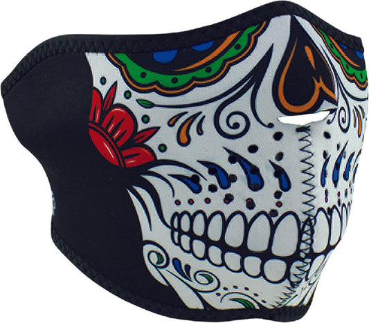 ZAN Neoprene Half Mask Muerte Skull WNFM413H