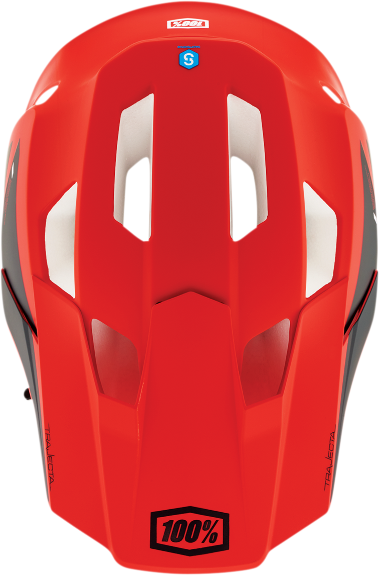 100% Trajecta Helmet - Fidlock - Cargo - Fluo Red - Large 80003-00011