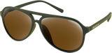 BOBSTER Maverick Sunglasses - Matte Olive - Brown HD Gold Mirror BMAV102HD