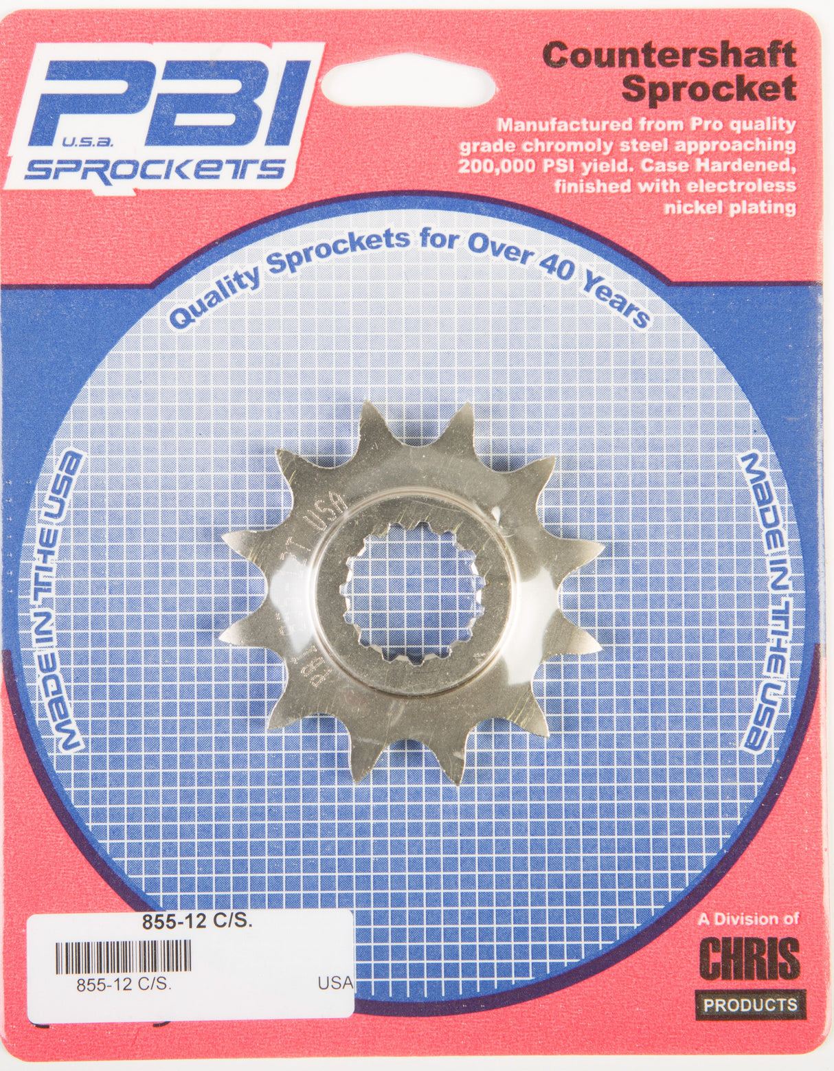 PBIFront Cs Sprocket Steel 12t-520 Beta/Hus/Husq/Ktm855-12
