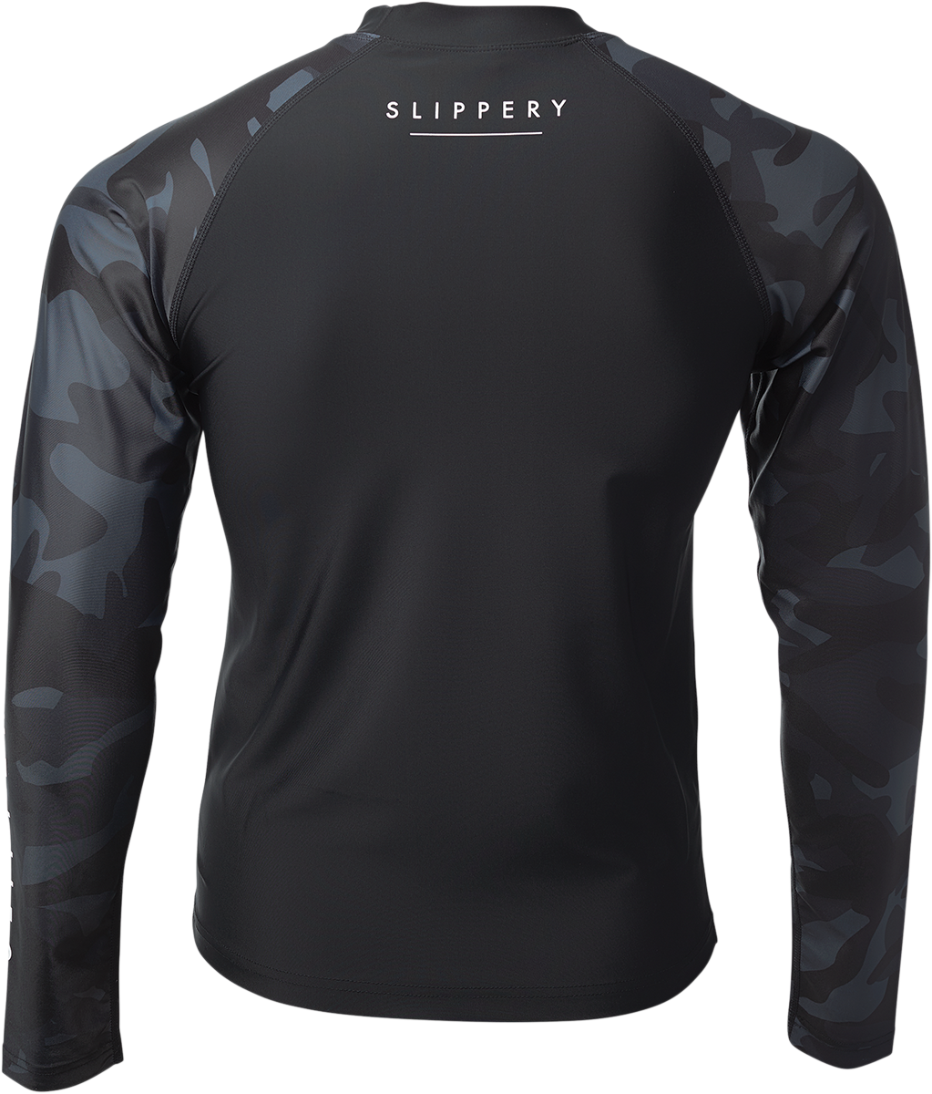 SLIPPERY Rashguard Long Sleeve Underwear - Black/Camo - Small 3250-0129