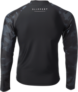 SLIPPERY Rashguard Long Sleeve Underwear - Black/Camo - Large 3250-0131