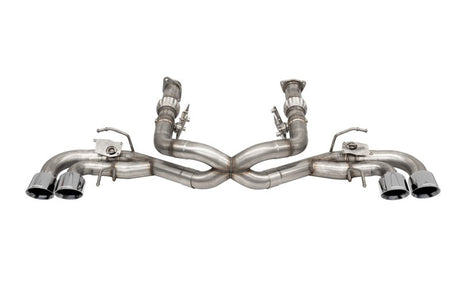 Corsa 20-22 Corvette C8 3in Valved Cat-Back 4.5in Pol Quad Tips - Fits Factory NPP Exhaust w/ AFM 21106