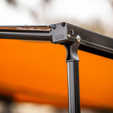 ARB Aluminum Awning, Black Frame, 8.2FT x 8.2FT, Installed with LED Light Strip 814412A
