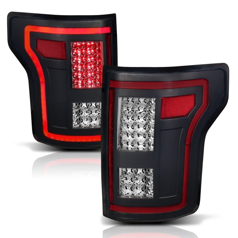 ANZO 15-17 Ford F-150 LED Taillights Black w/ Sequential 311293