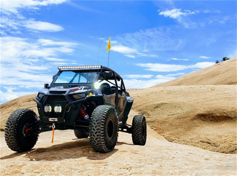 KC HiLiTES SlimLite 6in. LED Light 50w Spot Beam (Pair Pack System) - Black 100