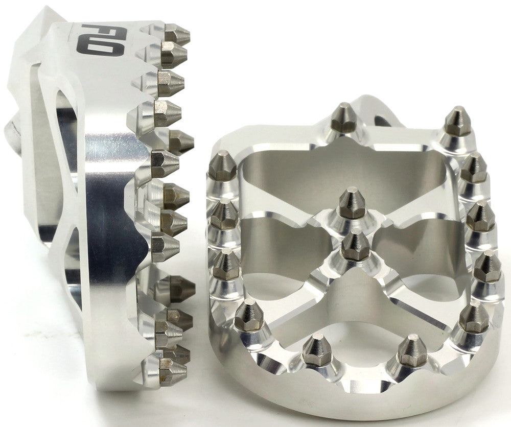 FLO MOTORSPORTS Pro Series Foot Pegs Silver FPEG-796S