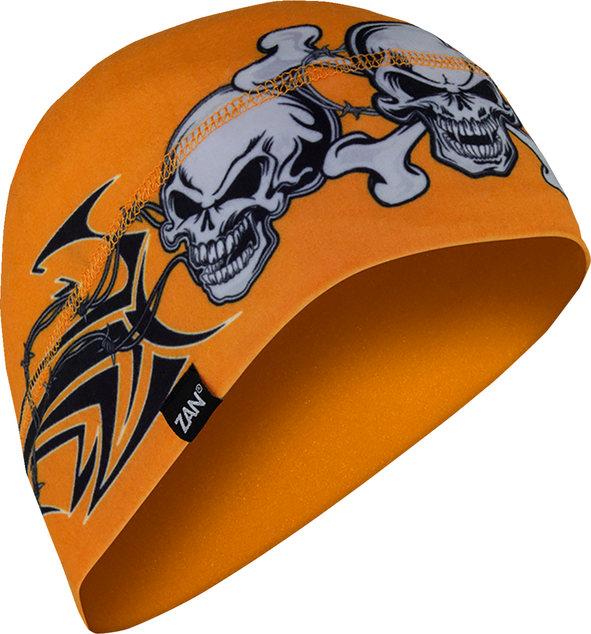 ZAN HEADGEAR SportFlex Beanie - Orange Tribal Skull WHLL669