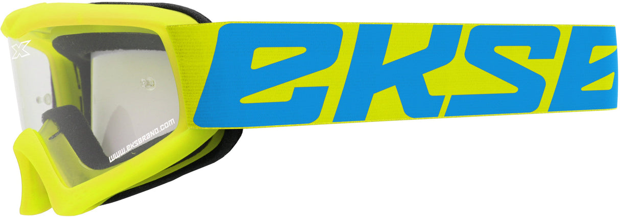 EKS BRAND X-Grom Youth Goggle Flo Yellow W/Clear Lens 067-30205