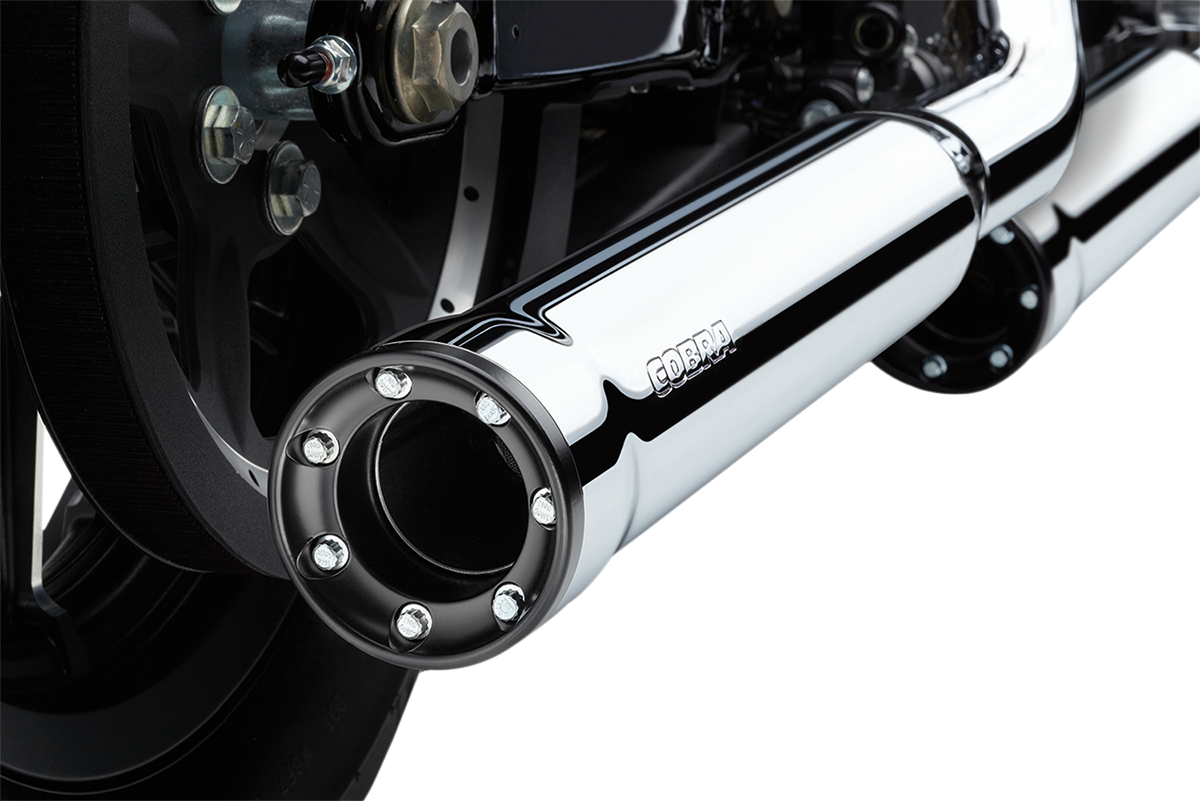 COBRA 3" RPT Chrome  Mufflers for Harley-Davidson 1200 Iron /Roadster /Forty-Eight /883 SuperLow /Seventy-Two   6081