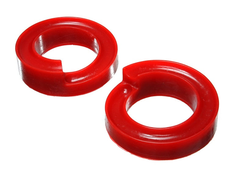 Energy Suspension 2005-07 Ford F-250/F-350 SD 2/4WD Front Coil Spring Isolator Set - Red 4.6111R