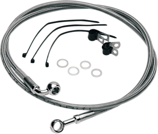 DRAG SPECIALTIES Brake Line - Front (Upper) - Stainless Steel FITS 99-05 FXDWG;18 FATBK 640115