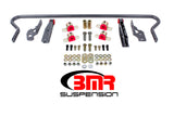 BMR 11-14 S197 Mustang Rear Hollow 25mm Adj. Sway Bar Kit w/ Bushings - Black Hammertone SB042H