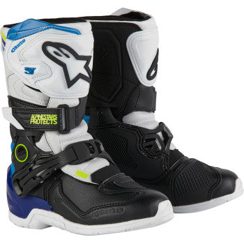 ALPINESTARS Kids Tech 3S Boots - White/Black/Blue - US 10 2014524-2179-10