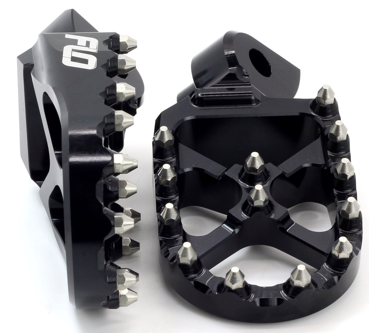 FLO MOTORSPORTS Pro Series Foot Pegs Black Cobra FPEG-801BLK