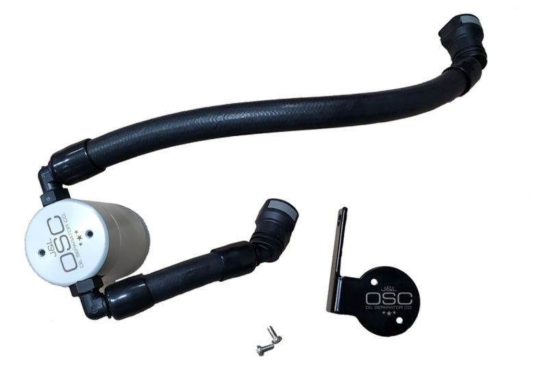 J&L 2020-2022 Ford Mustang GT500 Passenger Side Oil Separator 3.0 - Clear Anodized 3054P-C