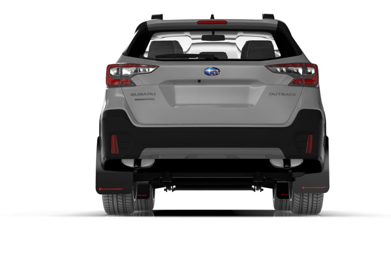 Rally Armor 20+ Subaru Outback UR Black Mud Flap w/ Silver Logo MF66-UR-BLK/SIL