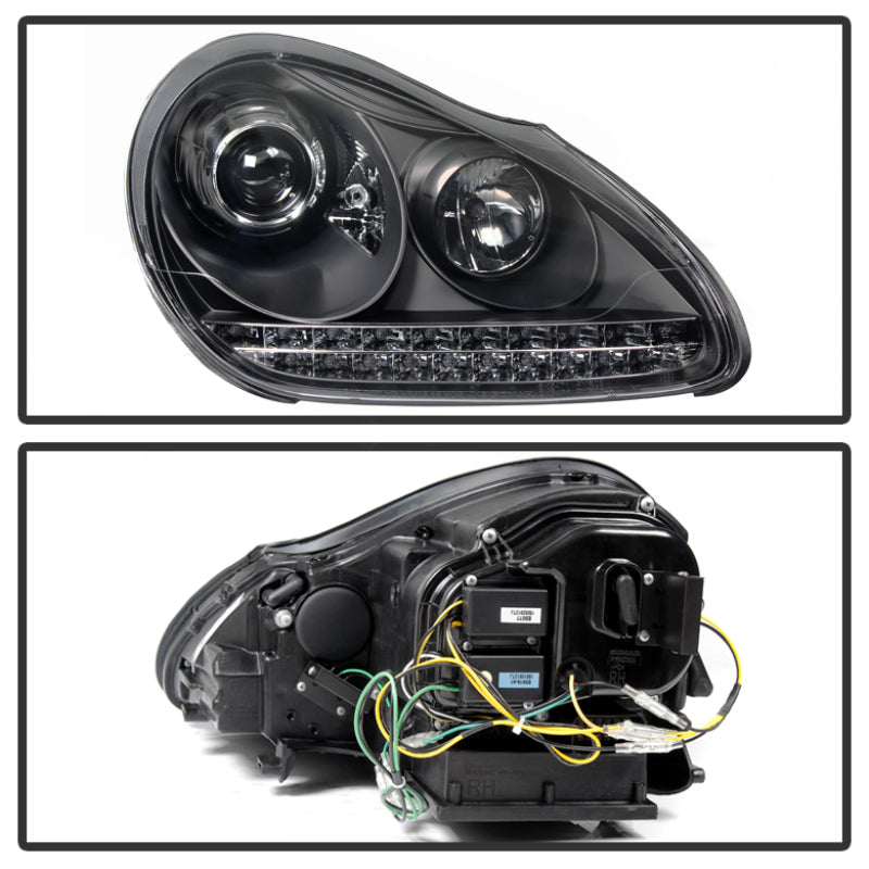 Spyder Porsche Cayenne 03-06 Projector Xenon/HID Model- DRL LED Blk PRO-YD-PCAY03-HID-DRL-BK 5080967