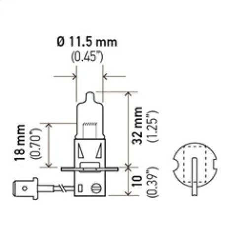 Hella H3 12V 55W Xen White XB Bulb (Pair) LAH71071312