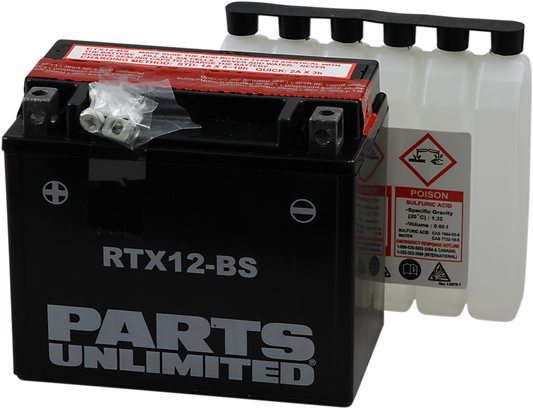 Parts Unlimited Agm Battery - Rtx12-Bs .60 L Ctx12-Bs