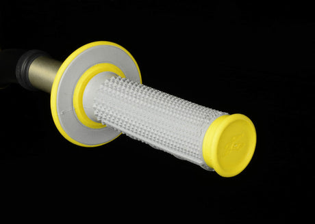 Renthal MX Dual Compound Grips Tapered 1/2 Waffle - Grey/ Yellow G194