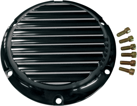 JOKER MACHINE Derby Cover - Black/Silver - Finned 10-690B