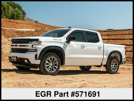 EGR 2019 Chevy 1500 Crew Cab In-Channel Window Visors - Dark Smoke 571691