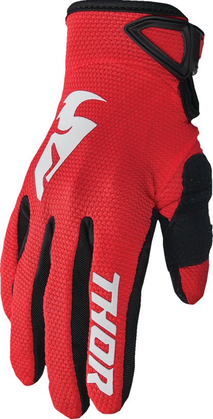 THOR Youth Sector Gloves - Red/White - Medium 3332-1746