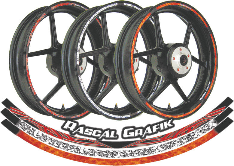 RASCAL GRAFIK Wheel Stripe Kit Tribal Mania C 17" RA36907
