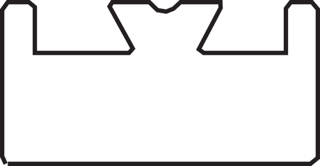 GARLAND Black Replacement Slide - UHMW - Profile 12 - Length 54.75" - Yamaha 12-5472-1-01-01