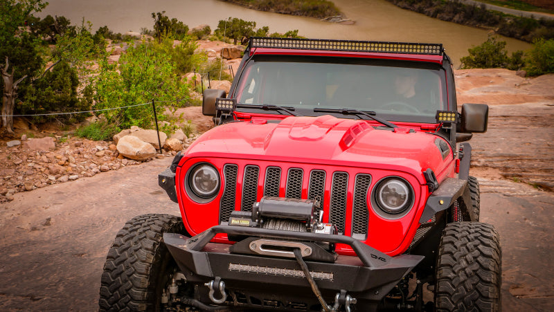 DV8 Offroad 18+ Jeep JL Heat Dispersion Hood - Primer Black HDMBJL-01