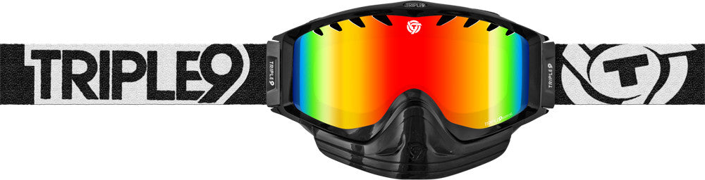 TRIPLE 9 Saint Goggle Black W/Fire Mirror/Bronze Lens 37-2308