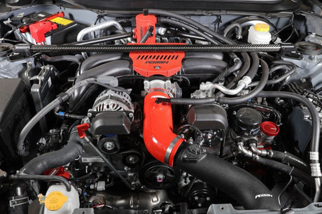 Perrin 22-23 Subaru BRZ/Toyota GR86 Silicone Inlet Hose (3in. ID / SS Wire) - Red PSP-INT-432RD