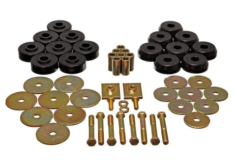 Energy Suspension Body Mount Set Exc. Cconvertible - Black 3.4166G