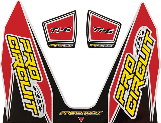 PRO CIRCUIT Ti-6 Decal - Red DC22TI6-RED