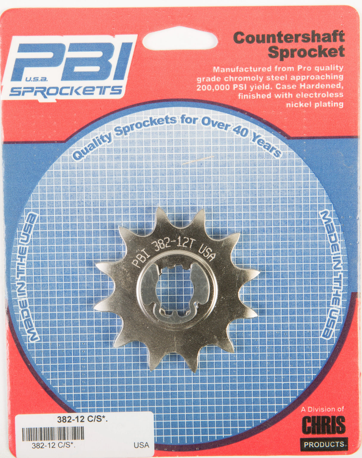 PBIFront Cs Sprocket Steel 12t-520 Hon382-12