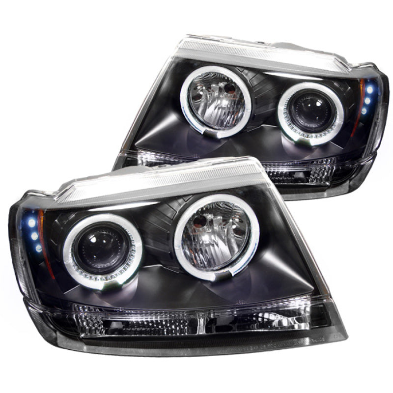 Spyder Jeep Grand Cherokee 99-04 Projector Headlights LED Halo LED Blk - PRO-YD-JGC99-HL-BK 5011145