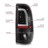 ANZO 1997-2003 Ford F-150 LED Tail Lights w/ Light Bar Black Housing Clear Lens 311377