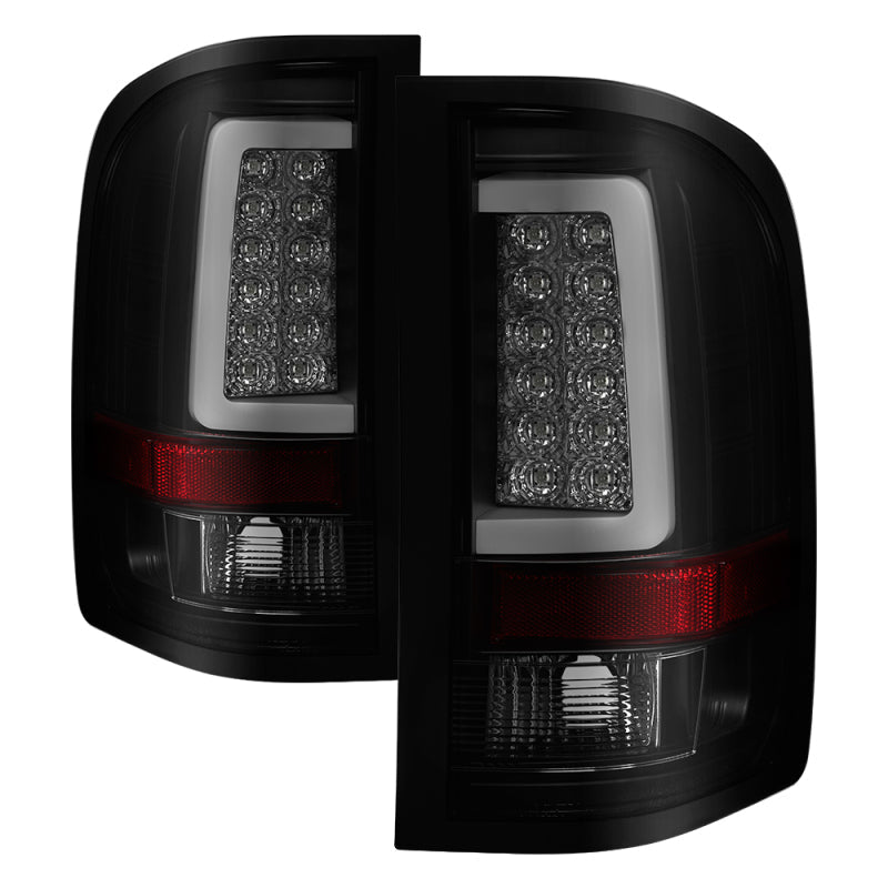 Spyder 07-13 Silverado (Will Not Work w/2010 921 Bulb)V3 Tail Lights Blk Smk ALT-YD-CS07V3-LBLED-BSM 5084095