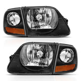 ANZO 1997-2003 Ford F150 Crystal Headlight Black w/ Parking Light 111460