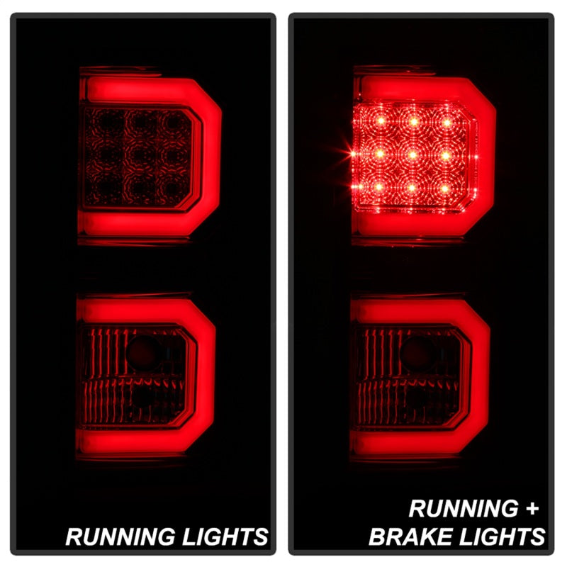 Spyder 07-13 Toyota Tundra V2 Light Bar LED Tail Lights - Red Clear ALT-YD-TTU07V2-LB-RC 5085450