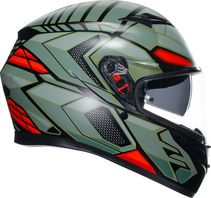 AGV K3 Helmet - Decept - Matte Black/Green/Red - XL 2118381004010XL