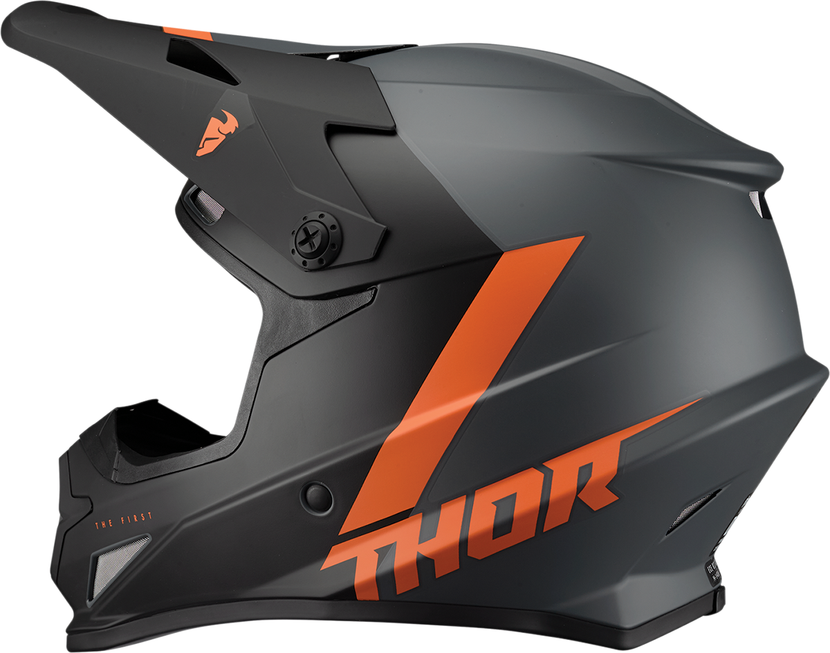 THOR Sector Helmet - Chev - Charcoal/Orange - Large 0110-7339