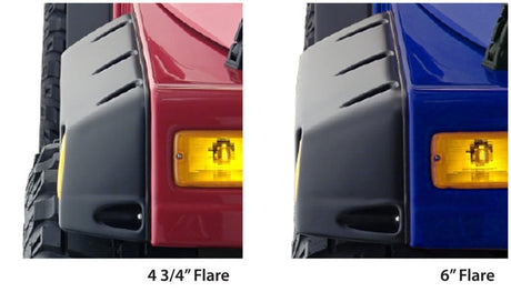Bushwacker 97-06 Jeep TJ Pocket Style Flares 4pc - Black 10917-07