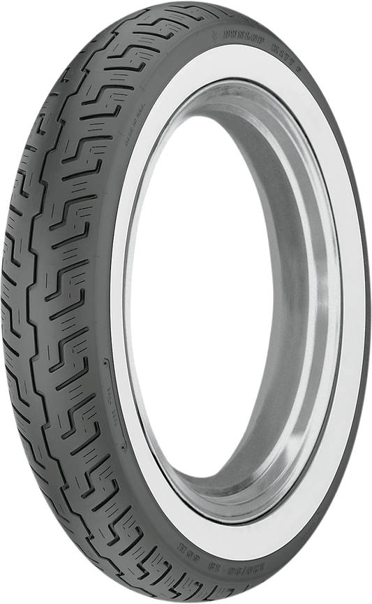 DUNLOP Tire - K177 - Front - 120/90-18 - Wide Whitewall - 65H 45104656