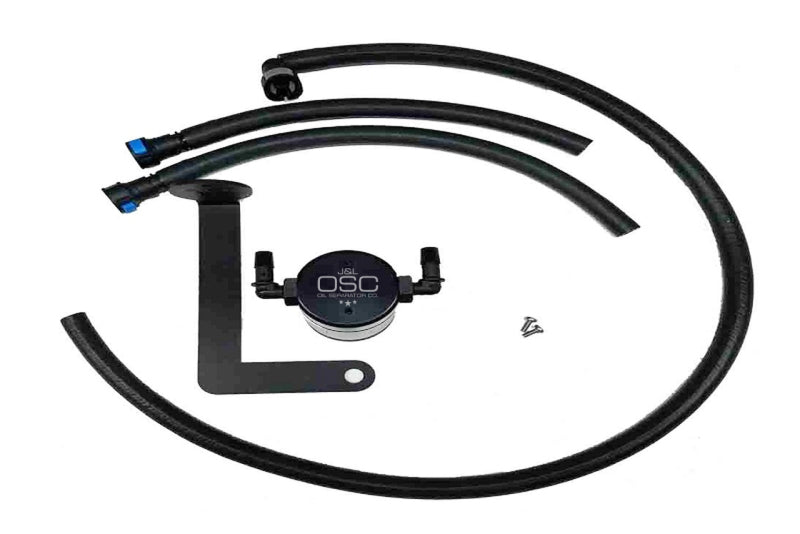 J&L 10-15 Chevrolet Camaro LS3 6.2L Passenger Side Oil Separator 3.0 - Black Anodized 3080P-B